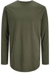 JACK & JONES Herren Jjenoa Tee O-Hals Noos Langarmshirt, Forest Night, S EU