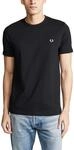 T-SHIRT GIROCOLLO UOMO FRED PERRY BLACK