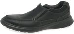 Clarks Herren Cotrell Free Slipper, Black Oily Lea, 42 EU