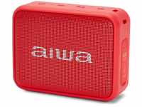 Aiwa BS-200RD Tragbarer kabelloser Bluetooth-Lautsprecher, True Wireless Stereo,