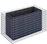 Gabiona - Gabionen-Hochbeet LxHxT: 200 x 100 x 100 cm - Verzinkte Steingabione als