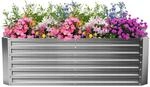 Gabiona | Hochbeet Metall verzinkt 184x90x60 cm &ndash; Gro&szlig;es Hochbeet f&uuml;r Garten,