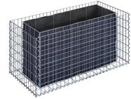 Gabiona | Gabionen-Hochbeet LxHxB: 130x60x60 cm | Eckiger Steinkorb als...