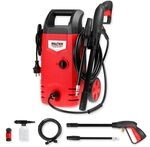 WALTER Hochdruckreiniger 230 V 1400 W (5m Hochdruckschlauch, Sprühpistole,