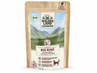 Wildes Land - Nassfutter für Hunde - Bio Rind - 10 x 125 g - Getreidefrei -...