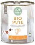 naftie Bio Hundefutter 100% Bio-Pute - Reinfleisch Pute pur - Nassfutter zum Mischen,
