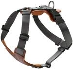 HUNTER Hundegeschirr Aalborg Mixed, Farbe: Cognac/grau, Rindsleder/Nylon, 5-Fach