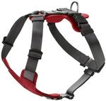 HUNTER Hundegeschirr AALBORG MIXED, Farbe: rot/grau, Rindsleder/Nylon, 5-fach