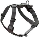 HUNTER Hundegeschirr AALBORG MIXED, Farbe: schwarz/grau, Rindsleder/Nylon, 5-fach