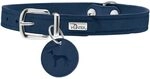 HUNTER Hundehalsband AALBORG, Farbe: dunkelblau, robustes & strapazierf&auml;higes Leder,