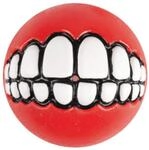 Rogz Grinz Hundespielzeug, Ballform, klein, 4,9 cm, Rot