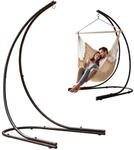 AMANKA H&auml;ngesessel Gestell Outdoor bis 150kg - 210 cm XL St&auml;nder f&uuml;r...