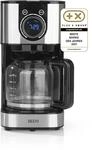 BEEM RESH-AROMA-SWITCH Filterkaffeemaschine - Glas | Edelstahl | 1,25 l Glaskanne 