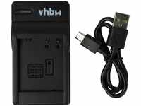 vhbw USB Akkuladegerät kompatibel mit Panasonic DMW-BLE9, DMW-BLE9E, DMW-BLG10,