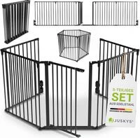 Juskys Metall Kaminschutzgitter 300 x 76 cm klappbar - Schutzgitter f&uuml;r Tiere...