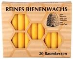 Christbaumkerzen Bienenwachs, 20 St&uuml;ck