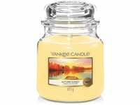 Yankee Candle Autumn Sunset Duftkerze, Glas, Gelb, 10.7 cm
