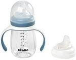 B&Eacute;ABA - Trinklernbecher - 2 in 1 Babyflasche - Kindertasse mit Strohhalm - 100%