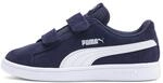 PUMA Unisex Kinder Puma Smash v2 SD V PS Niedrig, Peacoat-Puma White, 28 EU