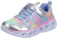 Skechers M&auml;dchen Heart Lights Rainbow Lux sports shoes sneakers, Silver Multi