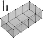 SONGMICS Freigehege mit Bodenplatten, Laufstall, Meerschweinchen Gehege, aus
