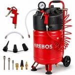 Arebos 50L Druckluftkompressor 1500W | 10 bar Kompressor stehend | 240 L/min