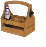 HTI-Line Flaschentr&auml;ger Biercaddy f&uuml;r 6 Flaschen mit Flaschen&ouml;ffner