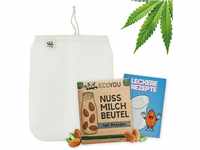 EcoYou Nussmilchbeutel Bio waschbar aus Hanf Veganer Nussmilch Beutel inkl. leckeren