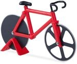 Relaxdays Fahrrad Pizzaschneider, lustiger Pizzaroller mit Schneider&auml;dern aus