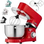 Arebos K&uuml;chenmaschine 1500W Rot | Knetmaschine mit 2x...