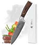 Wakoli EDIB Damastmesser Santoku 17 cm Klinge &ndash; Scharfes Santokumesser aus 67...