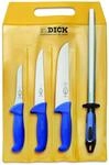 F. DICK Messer Set ErgoGrip 4-teilig (Ausbeinmesser 13 cm &bdquo;schmal, Stechmesser 18
