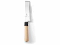 HENDI Messer "Nakiri", mit Holzgriff, Japanische Messer, Küchenmesser, Messer,