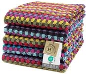 ZOLLNER 5er Set Geschirrt&uuml;cher - bunt - 45x90 cm - Baumwolle - aus Restgarnen -