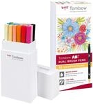 Tombow ABT-18P-2 Fasermaler Dual Brush Stift mit zwei Spitzen, 18er Set,