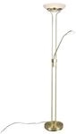 Reality Leuchten LED Stehleuchte Orson R40073508, Metall Messing matt, Glas