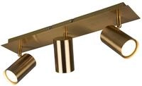 Trio Leuchten Spotbalken Marley 802400304, Metall Altmessing, exklusiv 3x GU10