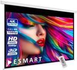 ESMART Economy EXM Motorleinwand, Gesamtbreite 237 cm, Tuch: Wei&szlig; | Bildfl&auml;che 200