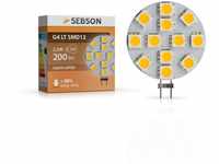 SEBSON LED Lampe G4 warmweiß 3W (2.5W), ersetzt 20W Glühlampe, 200lm, GU4 LED