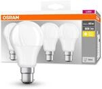 Osram LED Base Classic A Lampe, in Kolbenform mit B22d-Sockel, nicht dimmbar, Ersetzt