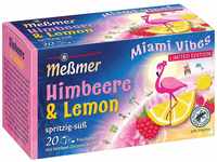 Meßmer Miami Vibes | Himbeere & Lemon | 20 Teebeutel | Glutenfrei | Laktosefrei 