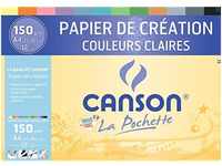 CANSON 200002760 Tonpapier in Sammelmappe, DIN A4, 150 g/qm