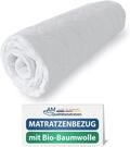 AM Qualit&auml;tsmatratzen Bio Baumwoll Matratzenbezug 200x200 f&uuml;r 18 cm Kernh&ouml;he...