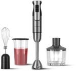 KLAMER Stabmixer Set 800 W, 4-in-1 P&uuml;rierstab aus Edelstahl, Turbo-Taste | Mit