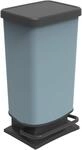 Rotho Paso M&uuml;lleimer 40l mit Deckel, blau, Kunststoff