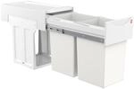 Hailo Abfallsammler Tandem 3666001 | f&uuml;r Schr&auml;nke ab 300 mm Breite | Einbau