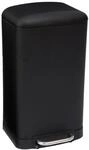 JJA 133684 Abfalleimer Metall schwarz 35 x 32 x 62 cm 30 l
