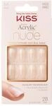KISS Salon Acrylic French Nude "Cashmere" Nude Mittel Squoval Form French Tips - Glue