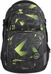 Coocazoo Schulrucksack PORTER, Lime Flash, schwarz-gelb, ergonomischer &...