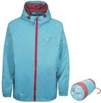 Trespass Qikpac Jacket, Aquatic, M, Kompakt Zusammenrollbare Wasserdichte Jacke f&uuml;r